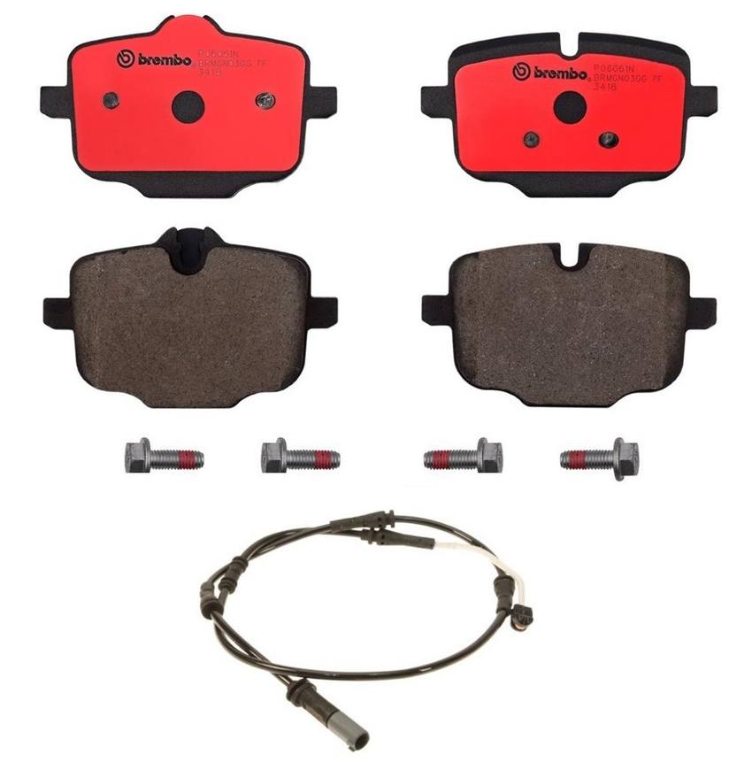 Brembo BMW Brakes Kit - Pads Rear (Ceramic) (with Sensor) 34216857805 - Brembo 2662299KIT